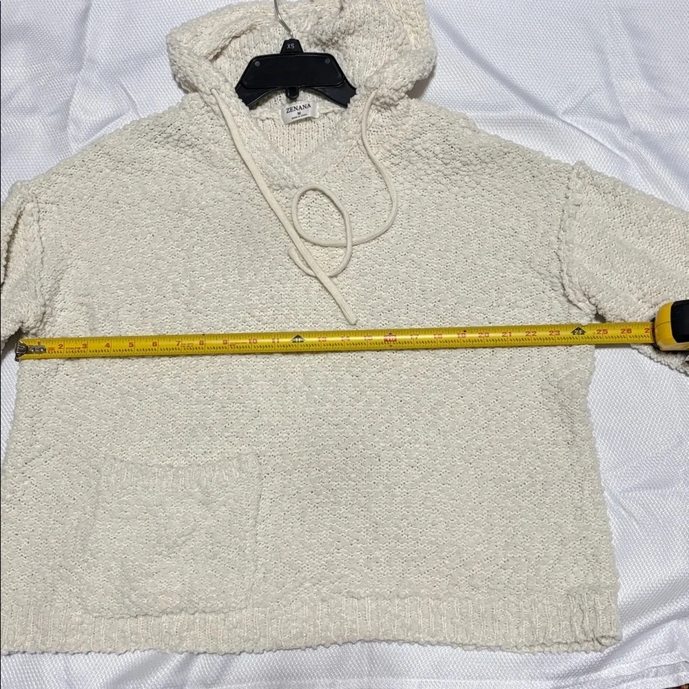 Zenana Outfitters Cream Textured Sweater over size. - Picture 8 of 11